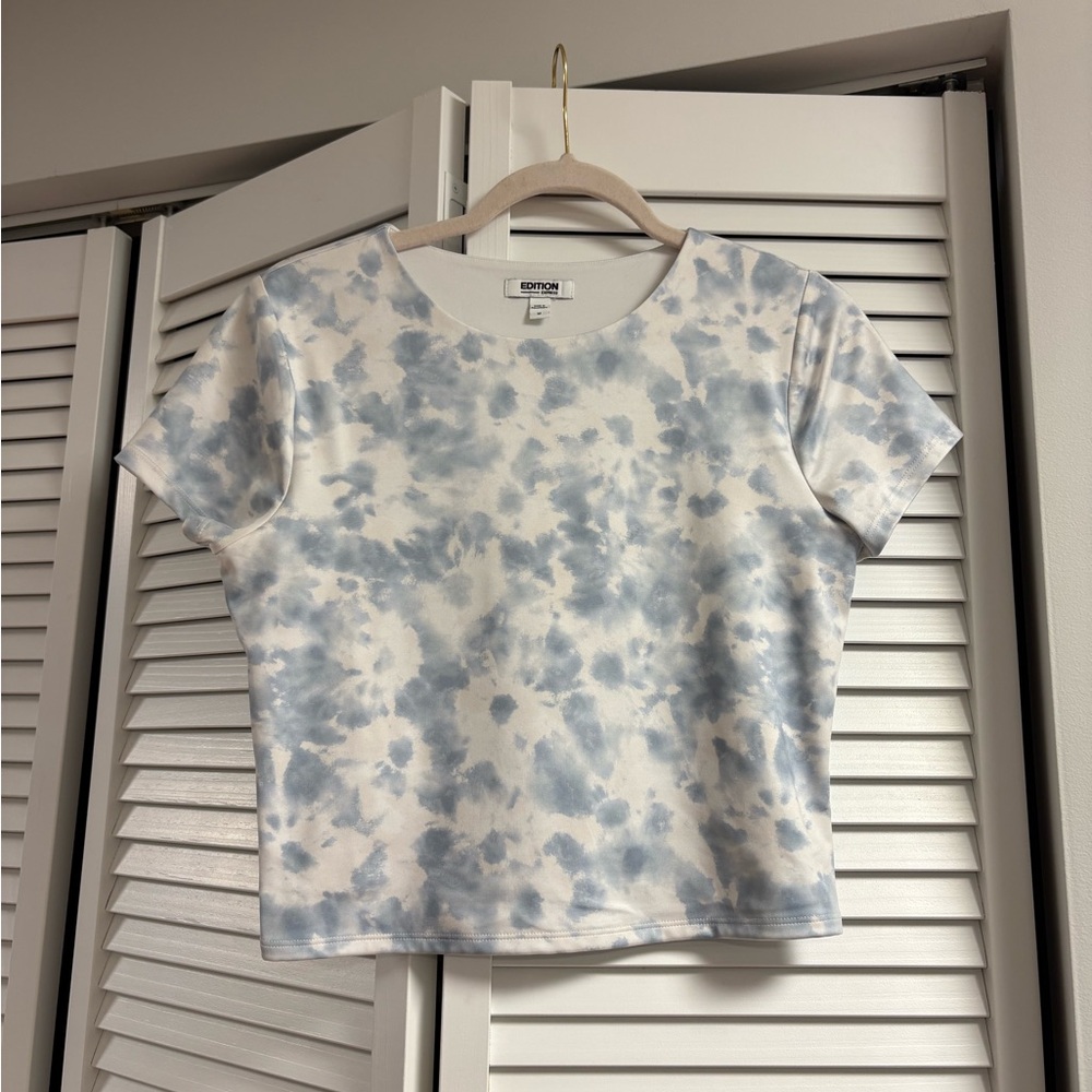 Blue Tie-Dye Top